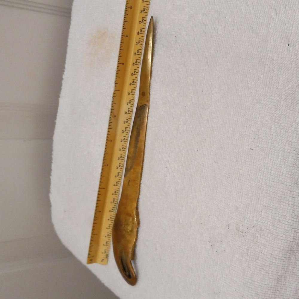 Brass Elephant Vintage Letter Opener, 10" Long - Picture 6 of 6